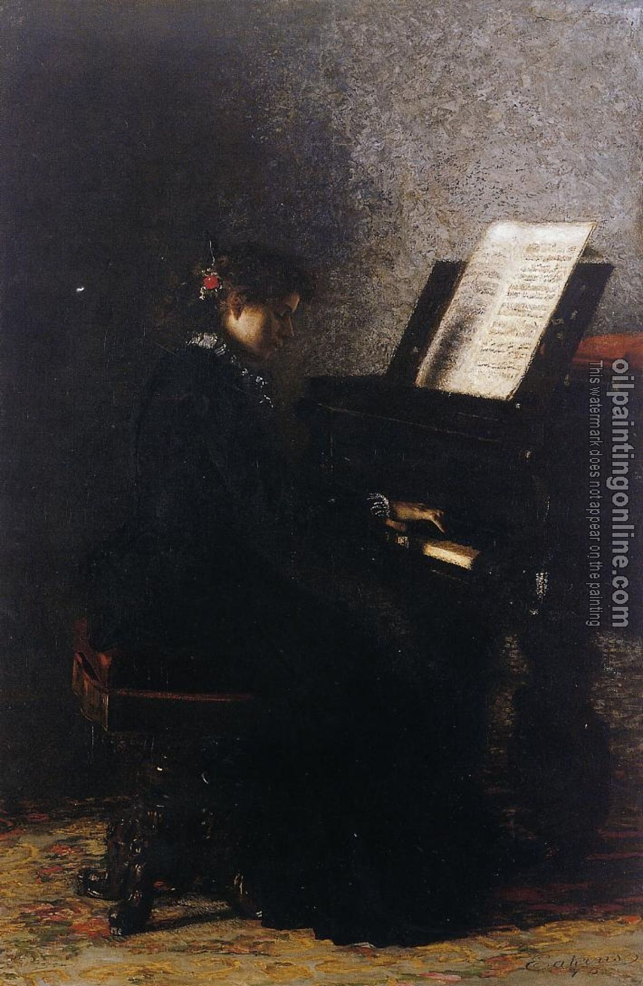 Eakins, Thomas - Elizabeth at the Piano